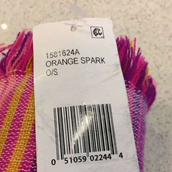 Collection XIIX Convertible Beach Bestie Blanket/Cover Up Orange Spark ONE SIZE - Picture 6 of 6